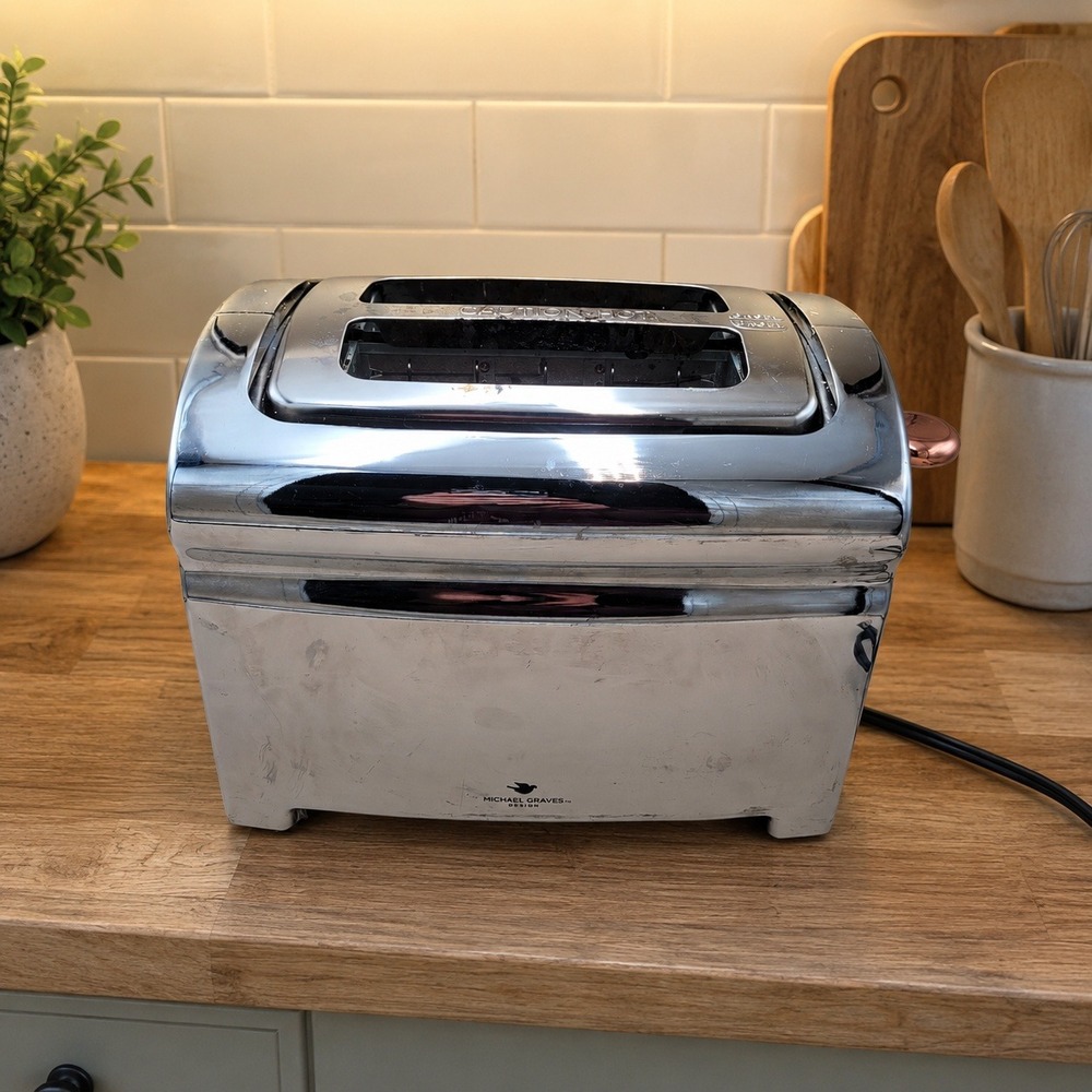 Michael Graves Design 2 Slice Toaster Chrome Bread Loaf KT-3390 Parts Repair